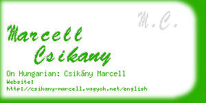 marcell csikany business card